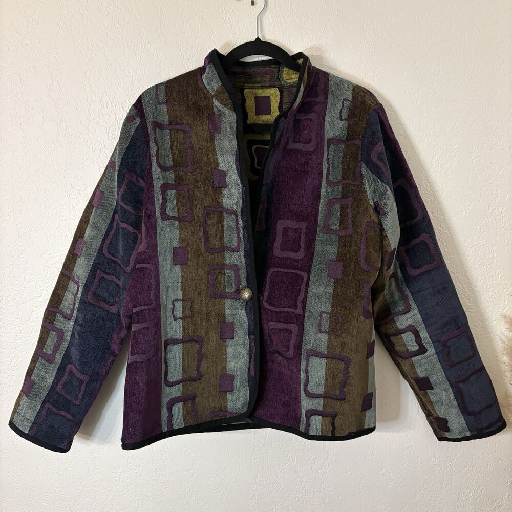 Trimdin Tapestry Jacket 100% Reversible 2 In 1 Size XL Travel Wear